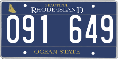 RI license plate 091649