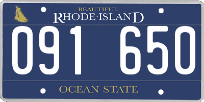 RI license plate 091650
