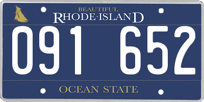 RI license plate 091652