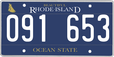 RI license plate 091653