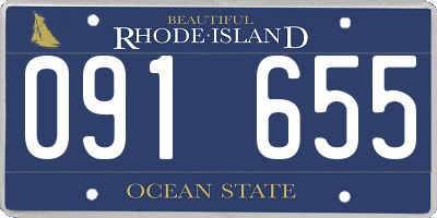 RI license plate 091655