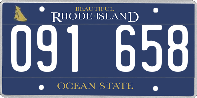 RI license plate 091658
