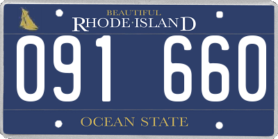 RI license plate 091660