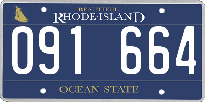 RI license plate 091664