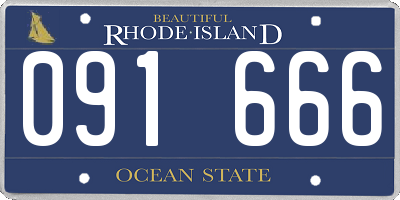 RI license plate 091666
