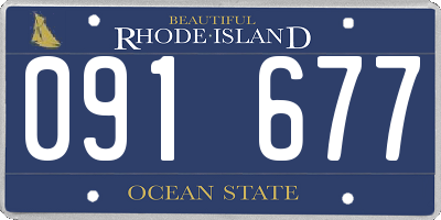RI license plate 091677