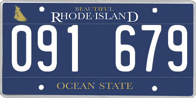 RI license plate 091679