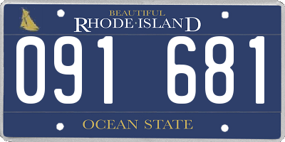 RI license plate 091681