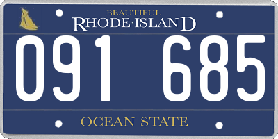 RI license plate 091685