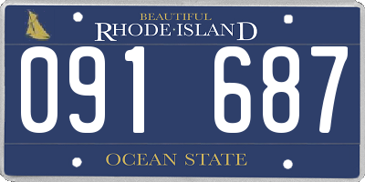 RI license plate 091687