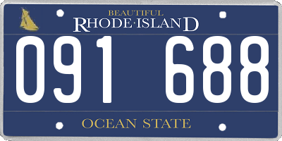 RI license plate 091688