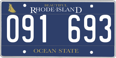 RI license plate 091693
