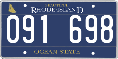 RI license plate 091698