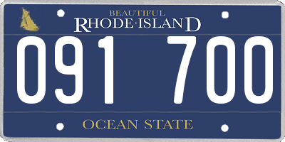 RI license plate 091700