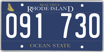RI license plate 091730