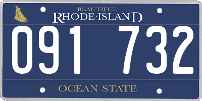 RI license plate 091732