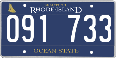 RI license plate 091733