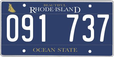 RI license plate 091737