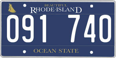RI license plate 091740