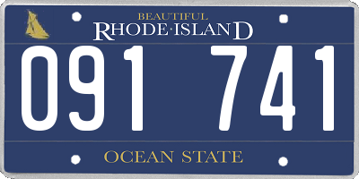RI license plate 091741