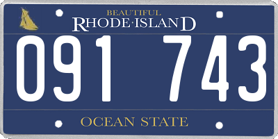 RI license plate 091743
