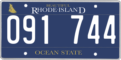 RI license plate 091744