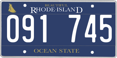 RI license plate 091745