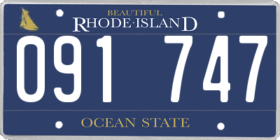 RI license plate 091747