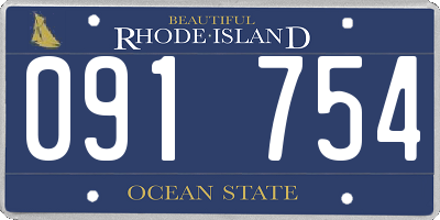 RI license plate 091754