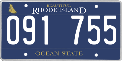 RI license plate 091755