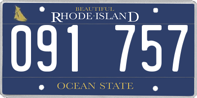 RI license plate 091757