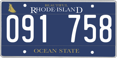 RI license plate 091758