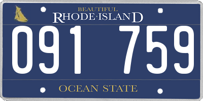 RI license plate 091759