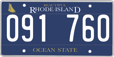 RI license plate 091760