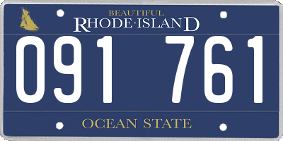 RI license plate 091761