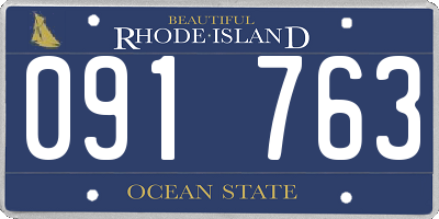 RI license plate 091763