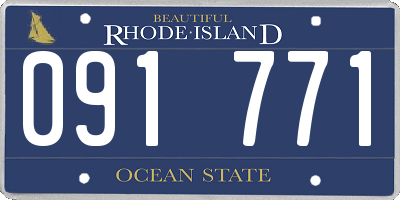 RI license plate 091771