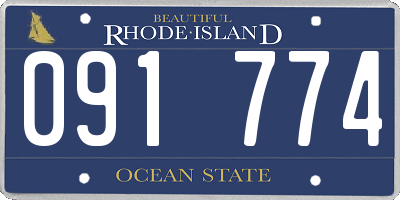 RI license plate 091774