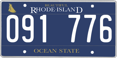 RI license plate 091776