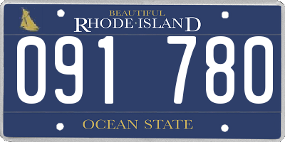 RI license plate 091780