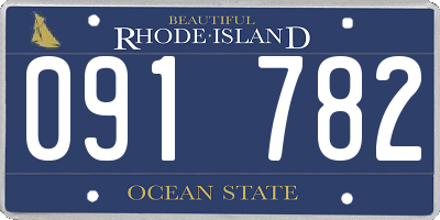 RI license plate 091782