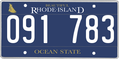 RI license plate 091783