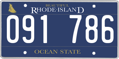 RI license plate 091786