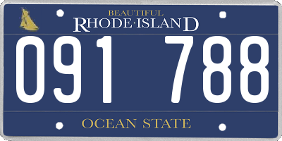 RI license plate 091788