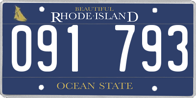 RI license plate 091793