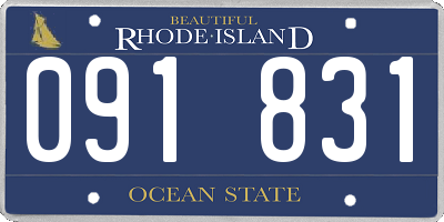 RI license plate 091831