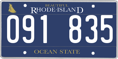 RI license plate 091835