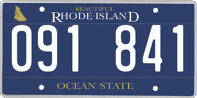 RI license plate 091841