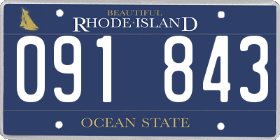 RI license plate 091843