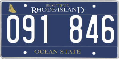 RI license plate 091846